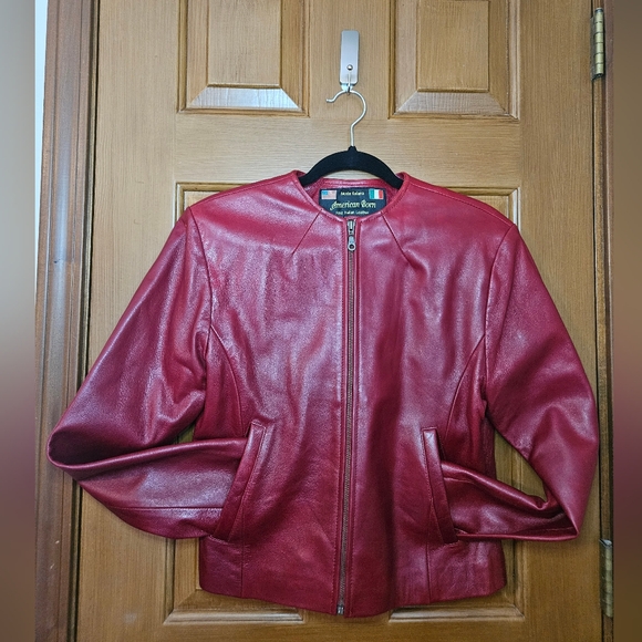 Red Leather Jacket - Picture 4 of 6